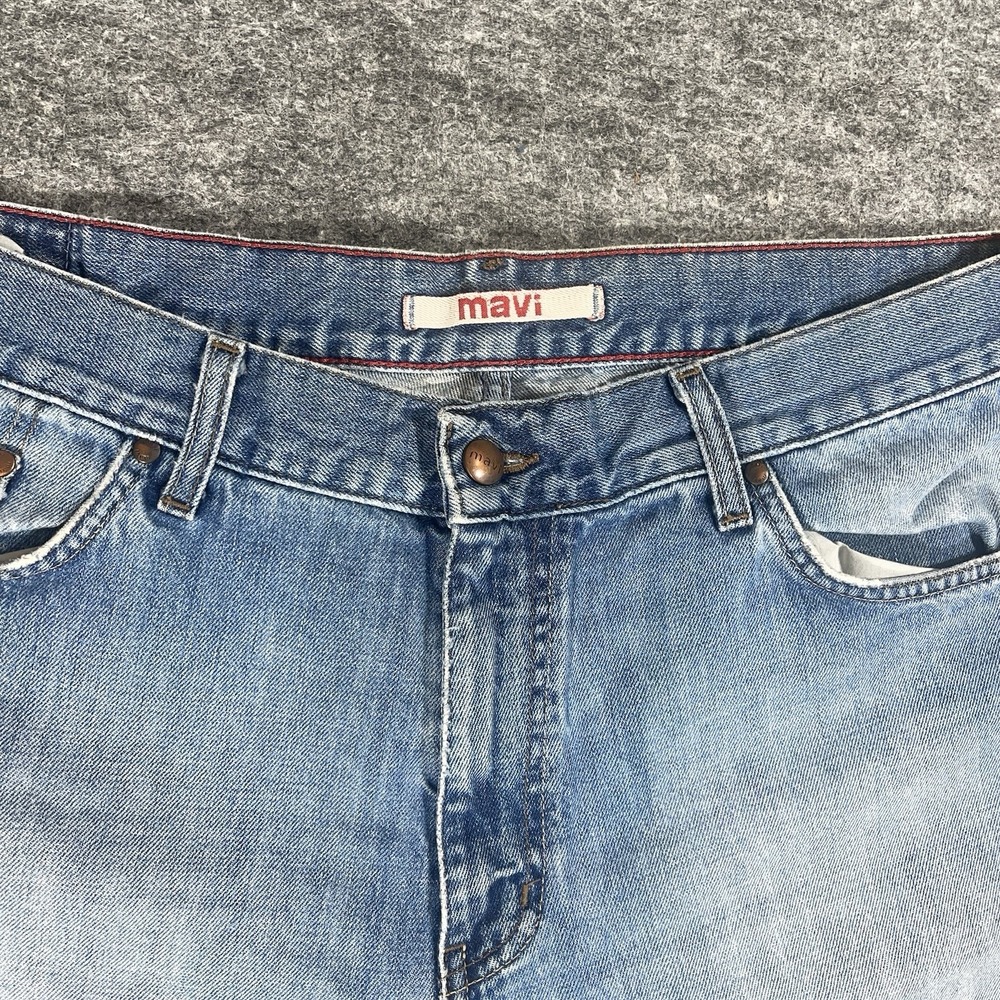Mavi Jeans Mens 36x32 Blue Matt 337 Boot Cut Low Rise Denim Y2K Baggy Distressed - Picture 6 of 11
